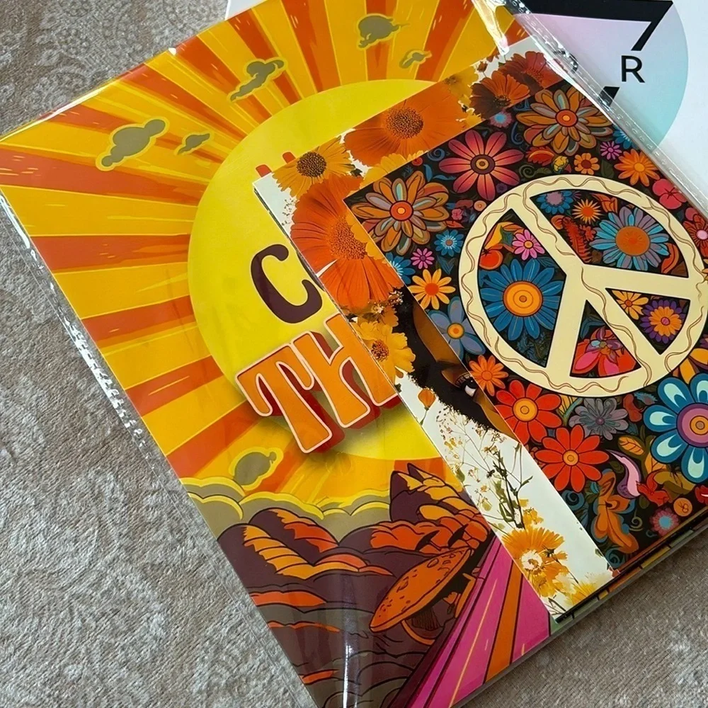 Brand New Boho Hippie Wall Art Decor Vintage Unframed Retro Groovy 70s Dorm